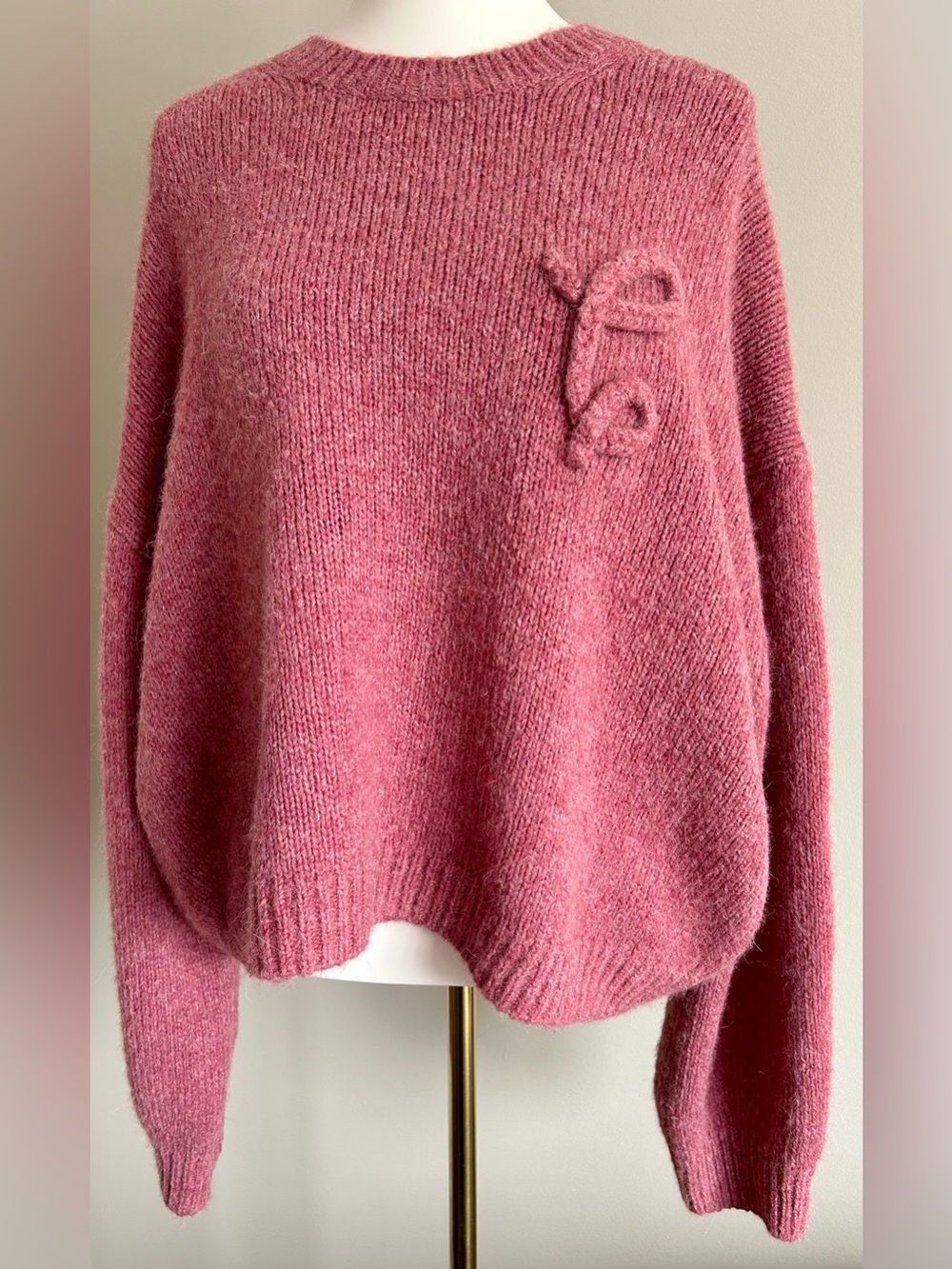 Coach Signature Crewneck Sweater in Rogue Red - Picture 2 of 8